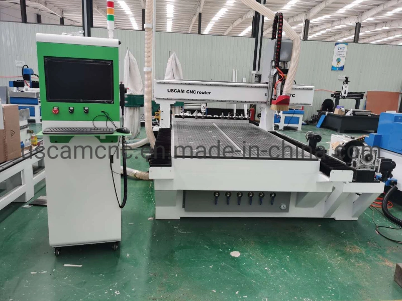 1325 Three Multi Spindles 3 Heads DSP Vacuum Table MDF Cutting Furniture Cabinet Atc Quality Nesting CNC Router Wood Engraving Atc CNC Milling Machine