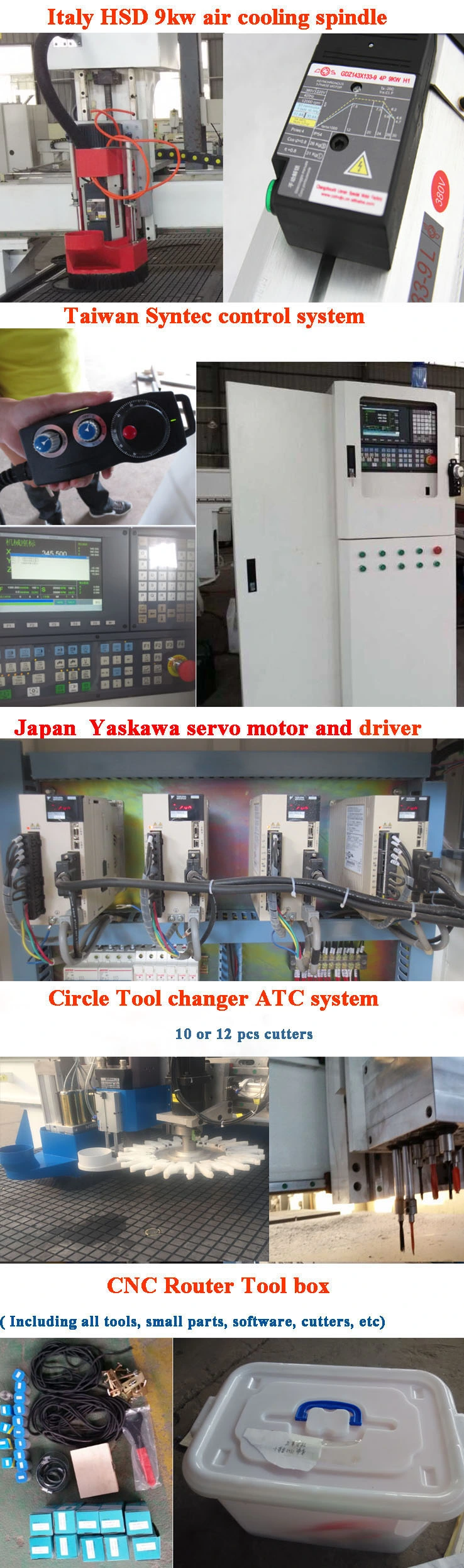 1325 Atc CNC Router CNC Wood Machinery CNC Router with Multi Head